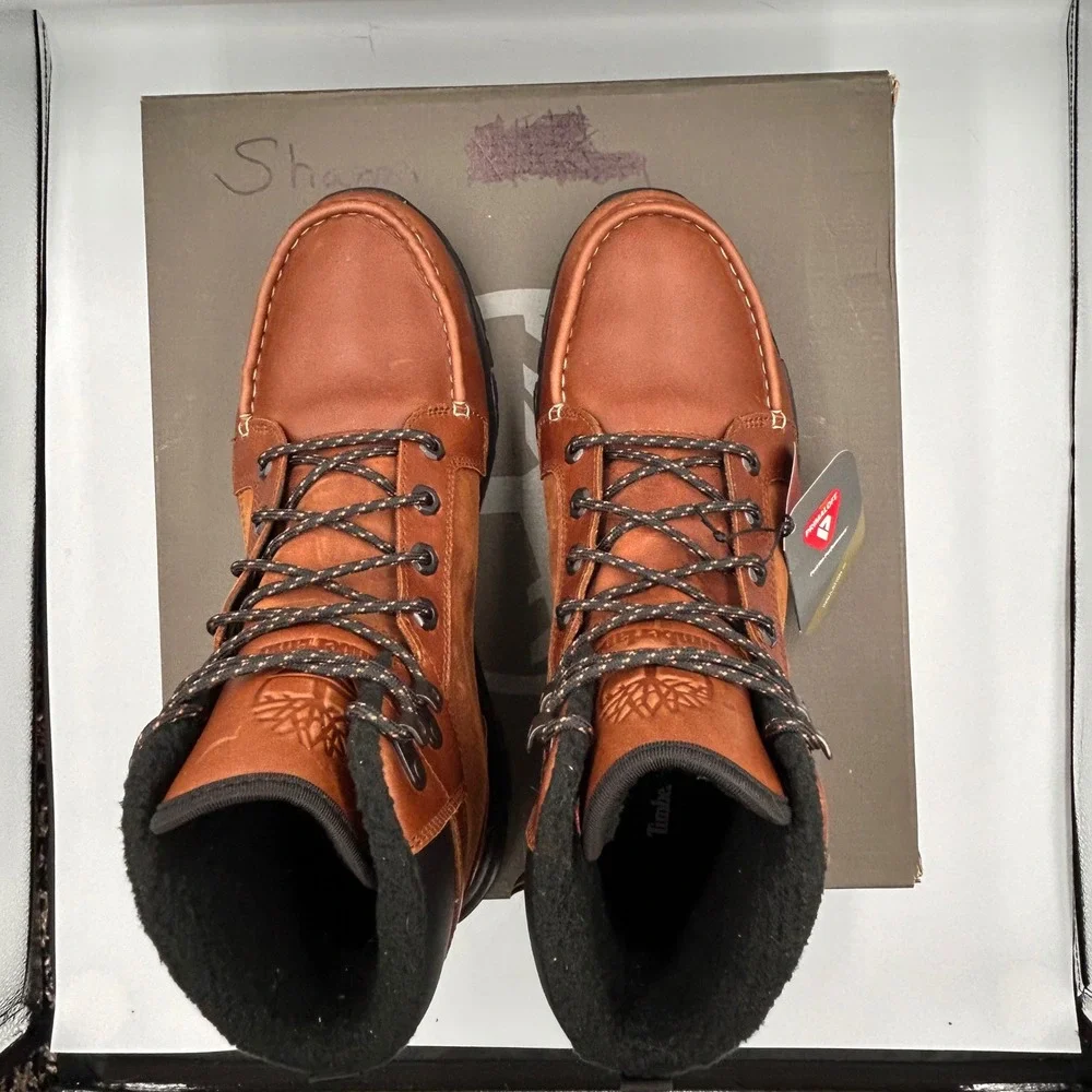 Timberland‎ Garrison Field Mens 10 Waterproof Insulated Boots Brown A1X51 NEW